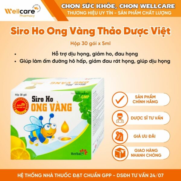 Siro Ho Ong Vàng Thảo Dược Việt