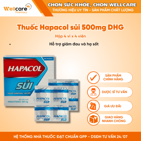 Thuoc Hapacol sui 500mg DHG