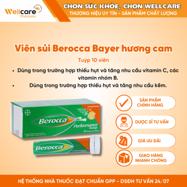 Vien sui Berocca Bayer huong cam