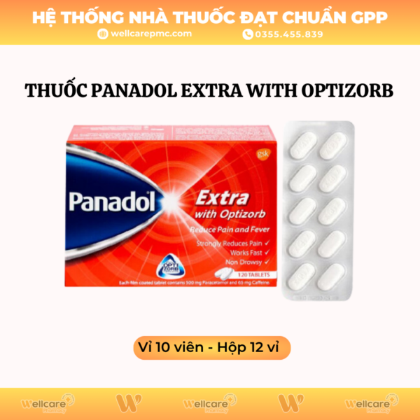 Thuốc Panadol Extra With Optizorb 500mg Gsk Giảm đau đầu đau Nửa đầu 12 Vỉ X 10 Viên 1073