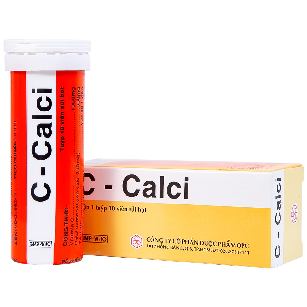 Viên sủi bổ sung Vitamin C – CALCI OPC (hộp 1 tuýp 10 viên)