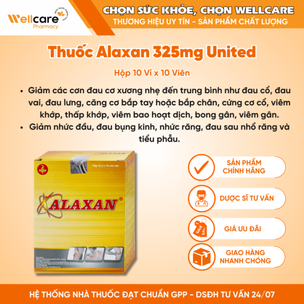 Thuốc Alaxan 325mg Unite