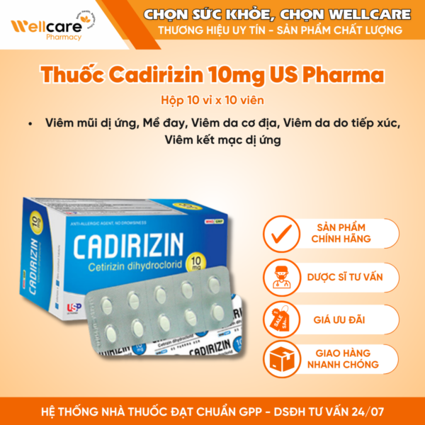 Thuốc Cadirizin 10mg