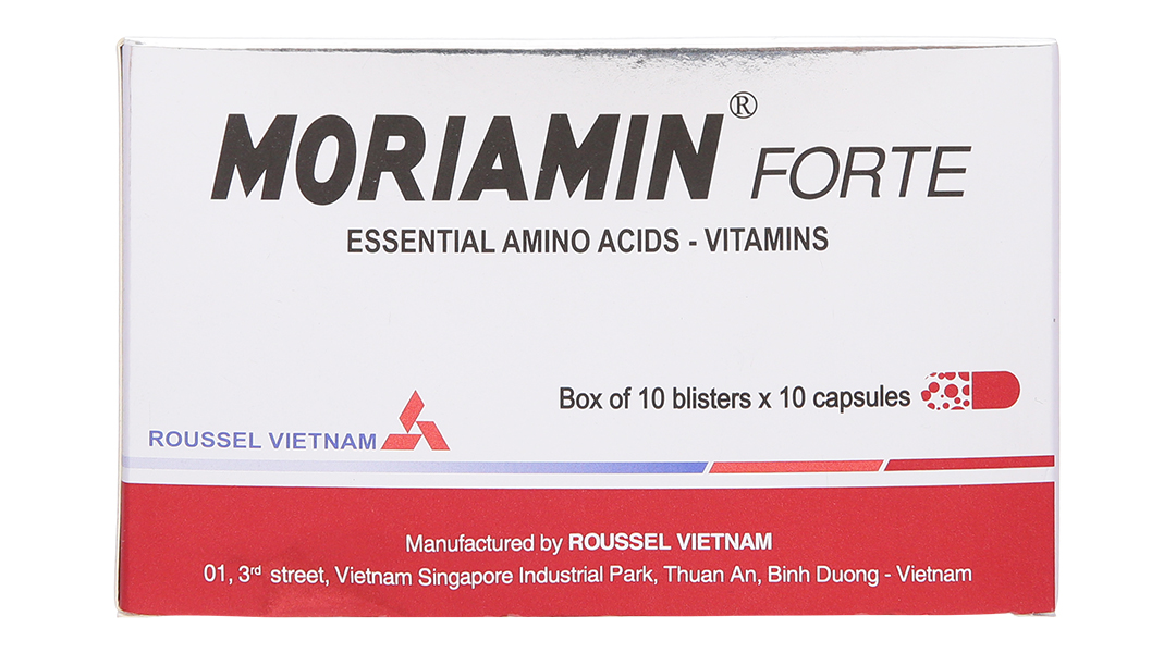 Thuốc Moriamin Forte Roussel – Hỗ trợ duy trì và phục hồi sức khỏe (Hộp 10 vỉ x 10 viên)