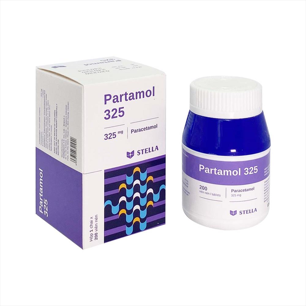 Thuốc Partamol 325mg Stada – Giảm đau và hạ sốt (Lọ 200 viên)