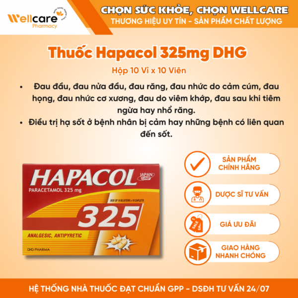 Thuốc Hapacol 325mg DHG