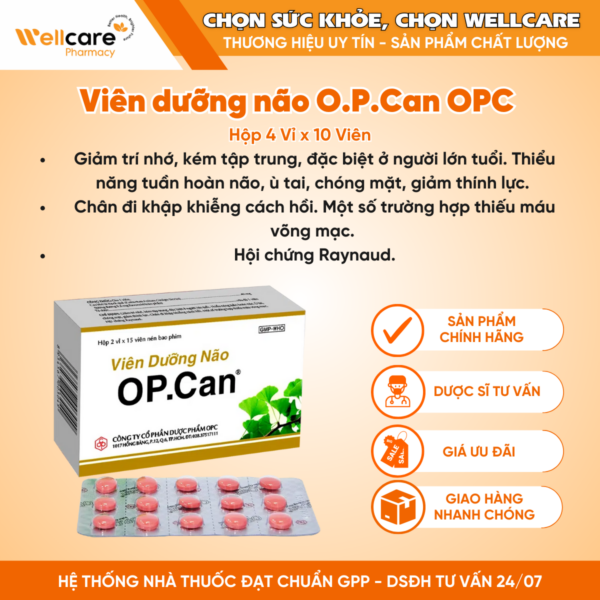 Viên dưỡng não O.P.Can OPC