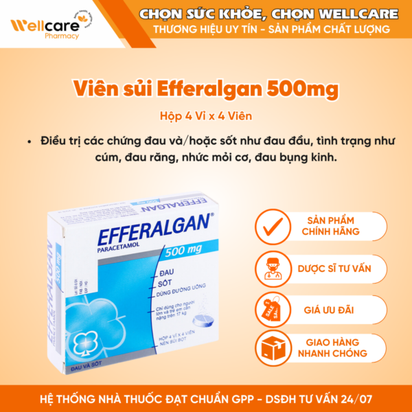 Viên sủi Efferalgan 500mg