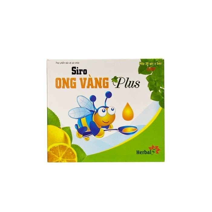 Siro Ho Ong Vàng Plus Thảo Dược Việt hỗ trợ dịu họng, giảm ho, đau họng (Hộp 30 gói x 5ml) - Ảnh 2