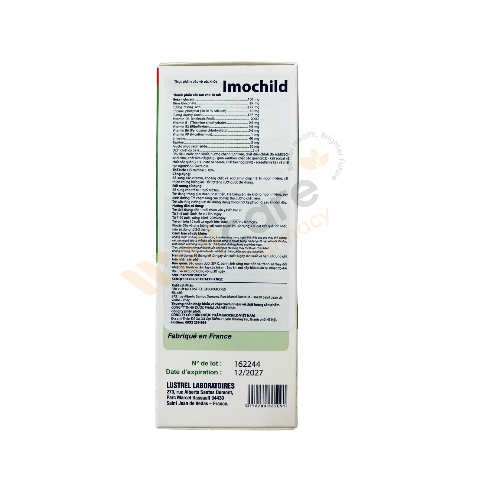 Siro Imochild Complement – Bổ sung vitamin tổng hợp, tăng đề kháng, giúp trẻ ăn ngon miệng - Lọ 125ml - Ảnh 4
