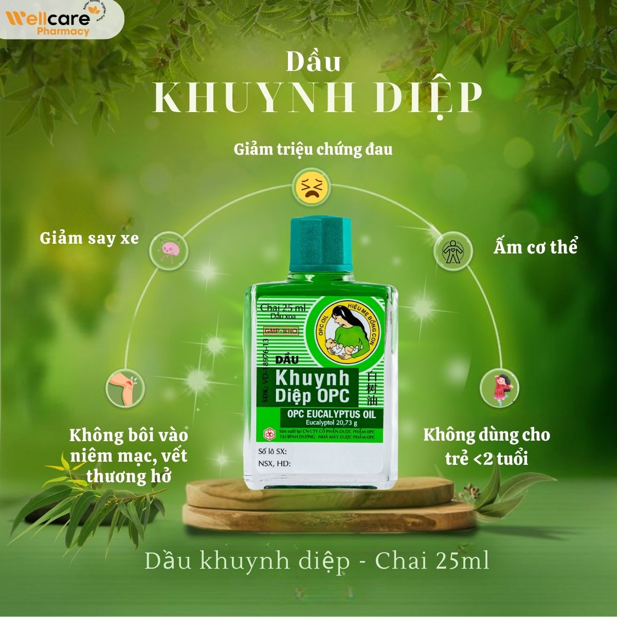 Công dụng dầu Khuynh Diệp