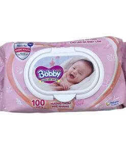 Khăn ướt Bobby cho bé hương thơm nhẹ bịch 100 miếng