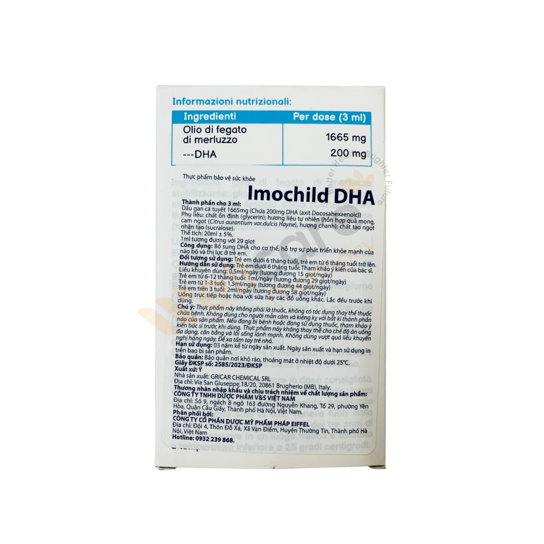 Imochild DHA - Hỗ trợ sự phát triển khỏe mạnh của não bộ và thị lực cho trẻ - Lọ 20ml - Ảnh 3