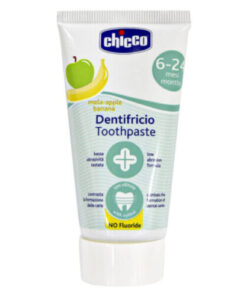 Kem đánh răng hương chuối, táo Chicco baby không cay - Tuýp 50ml