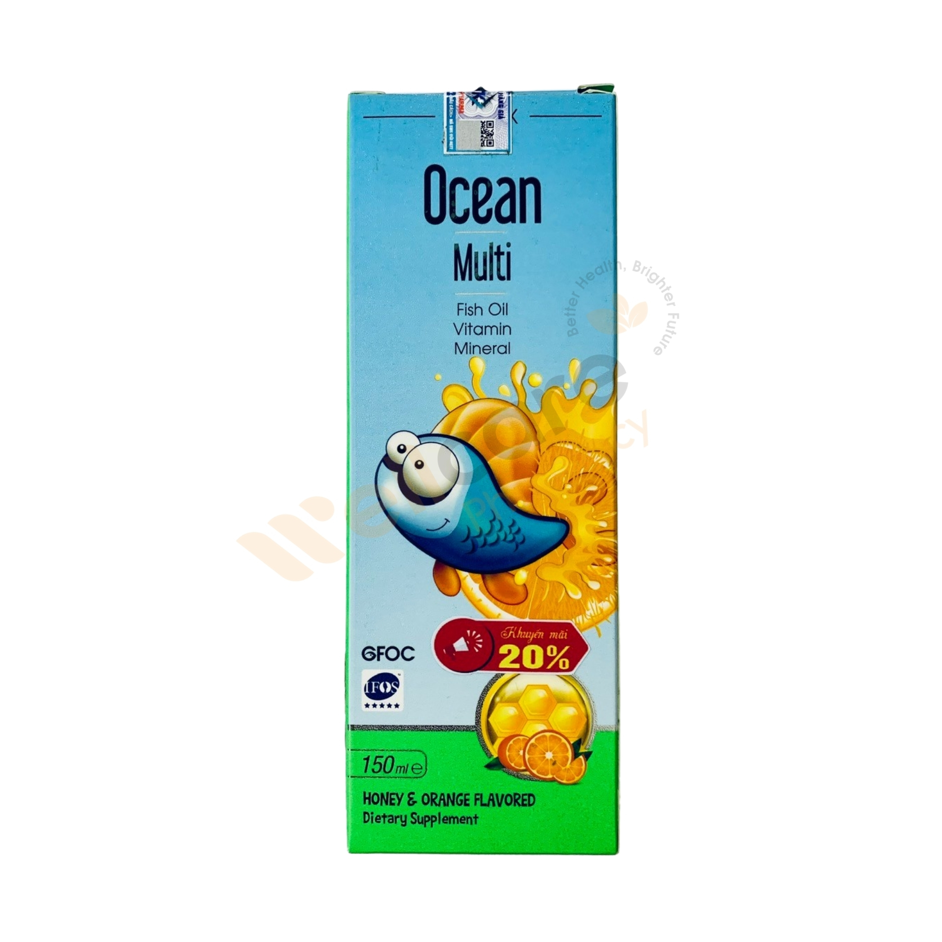 OCEAN MULTI FISH OIL VITAMIN MINERAL bổ sung Vitamin và Khoáng chất cho bé - Chai 150ml - Ảnh 3