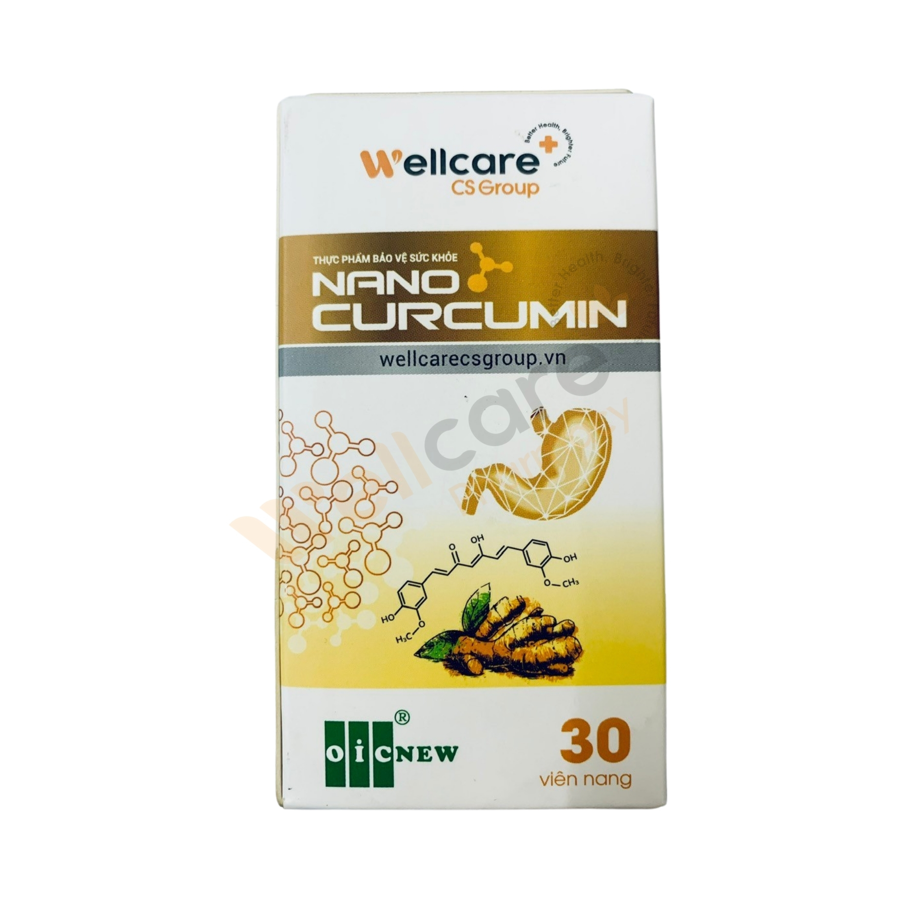 Nano Curcumin Wellcare – Hỗ trợ giảm acid dịch vị, giúp bảo vệ niêm mạc dạ dày-tá tràng (Hộp 30 viên nang) - Ảnh 3