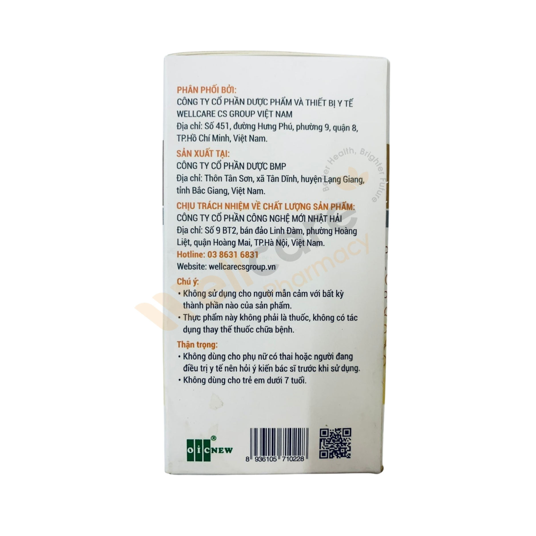 Nano Curcumin Wellcare – Hỗ trợ giảm acid dịch vị, giúp bảo vệ niêm mạc dạ dày-tá tràng (Hộp 30 viên nang) - Ảnh 5