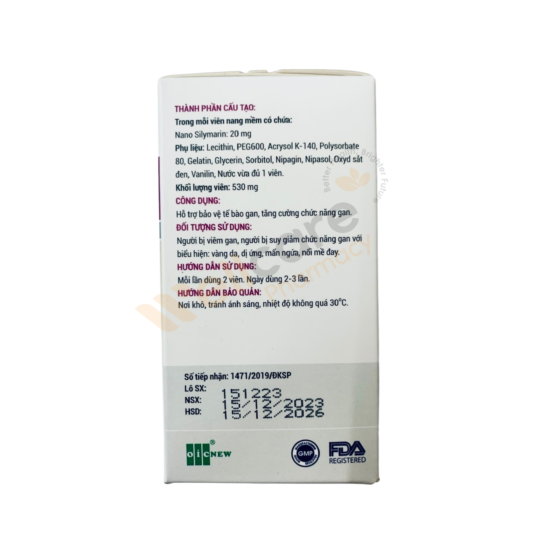 Nano Silymarin Wellcare – Hỗ trợ bảo vệ gan, tăng cường chức năng gan (Hộp 60 viên nang) - Ảnh 4