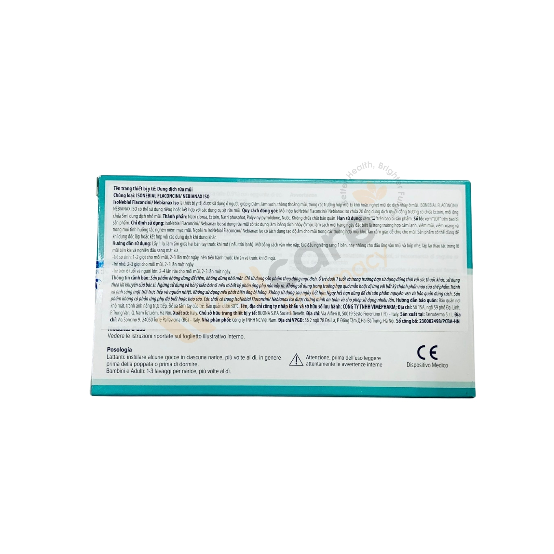 Dung dịch nhỏ mũi Isonebial Flaconcini sinh lý cho bé - 20 ống - Ảnh 4