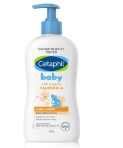 Sữa dưỡng ẩm Cetaphil Baby Lotion Calendula nhạy cảm phù hợp da khô cho bé - Chai 400ml