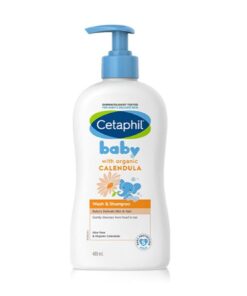 Sữa tắm gội Cetaphil Baby Wash & Shampoo Calendula kháng khuẩn làm dịu da cho bé - Chai 400ml