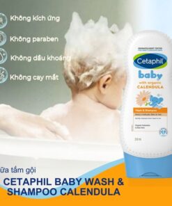 Công dụng sữa tắm gội Cetaphil Baby Wash & Shampoo Calendula
