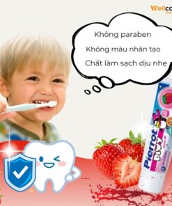 Thành phần kem đánh răng trẻ em Pierrot Piwy Hương Dâu Tây