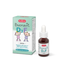 BUONAVIT D3F bổ sung Vitamin D3 và Fluor giúp phát triển chiều cao ở trẻ - Lọ 12ml