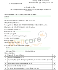 giấy công bố sản phẩm