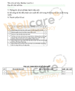 giấy công bố sản phẩm