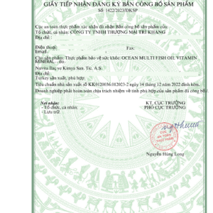 giấy công bố sản phẩm