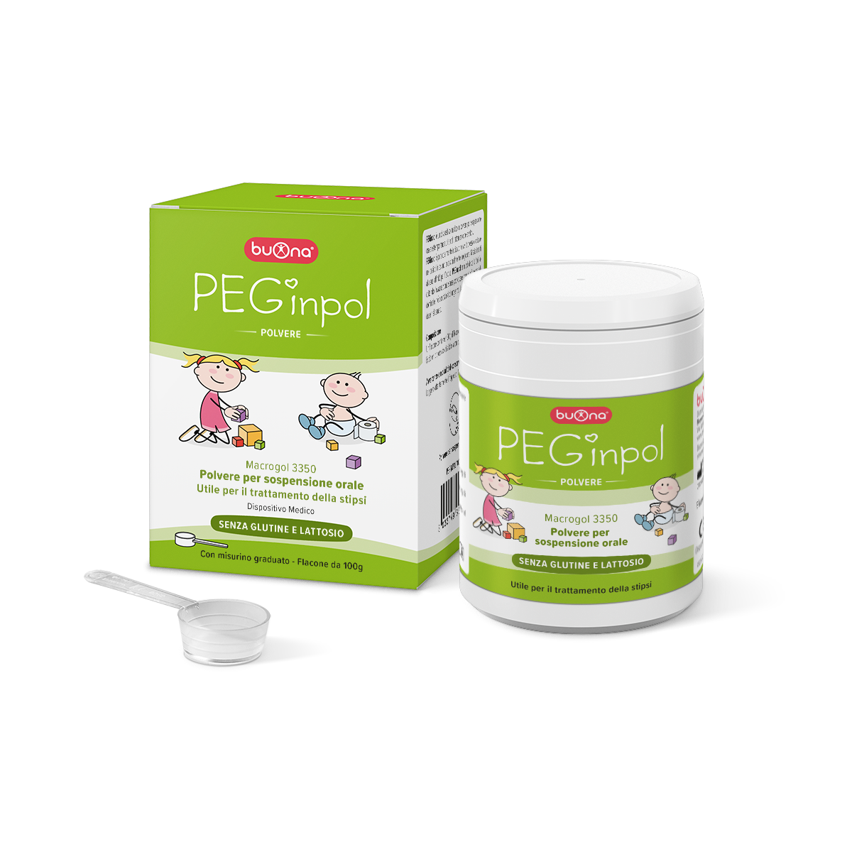 PEGinPol (Macrogol 3350) bột nhuận tràng thẩm thấu, trị táo bón cho trẻ - Lọ 100g