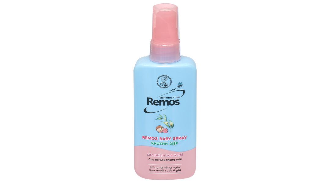 Xịt xua muỗi Remos Baby hương Khuynh diệp thơm dịu, chống muỗi - Chai 70ml