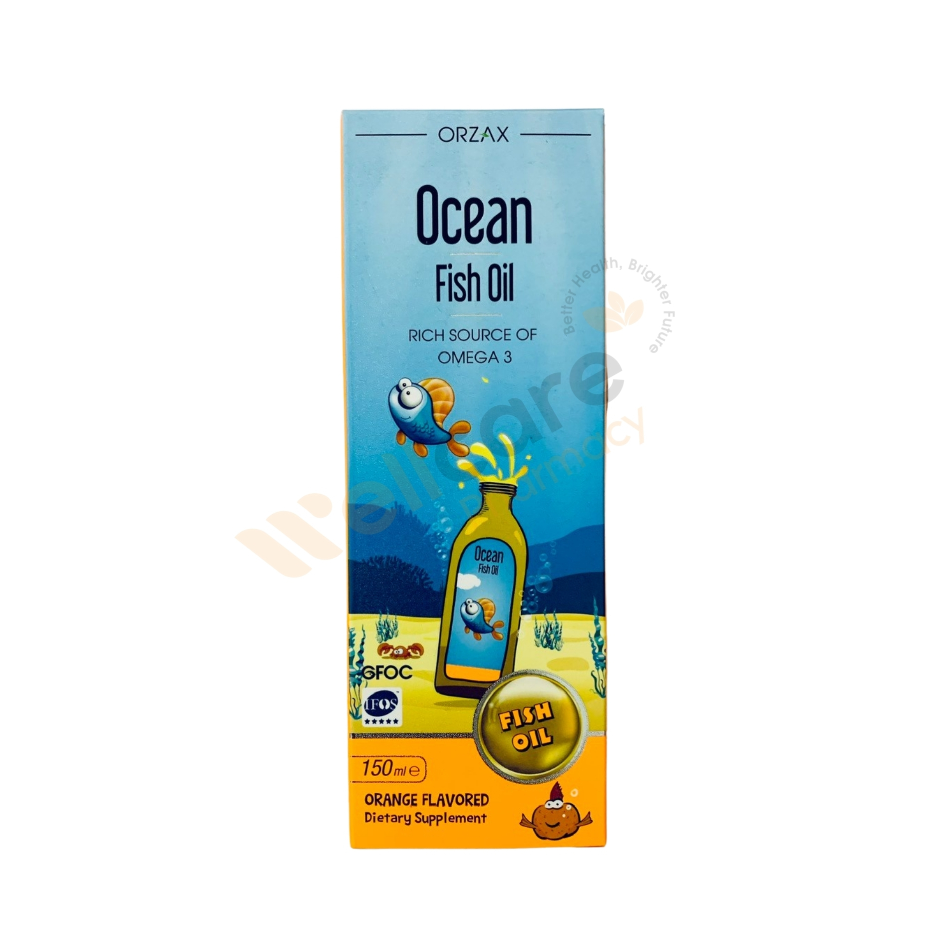 OCEAN FISH OIL ORANGE FLVORED hỗ trợ phát triển trí não và thị giác của trẻ - Chai 150ml - Ảnh 6