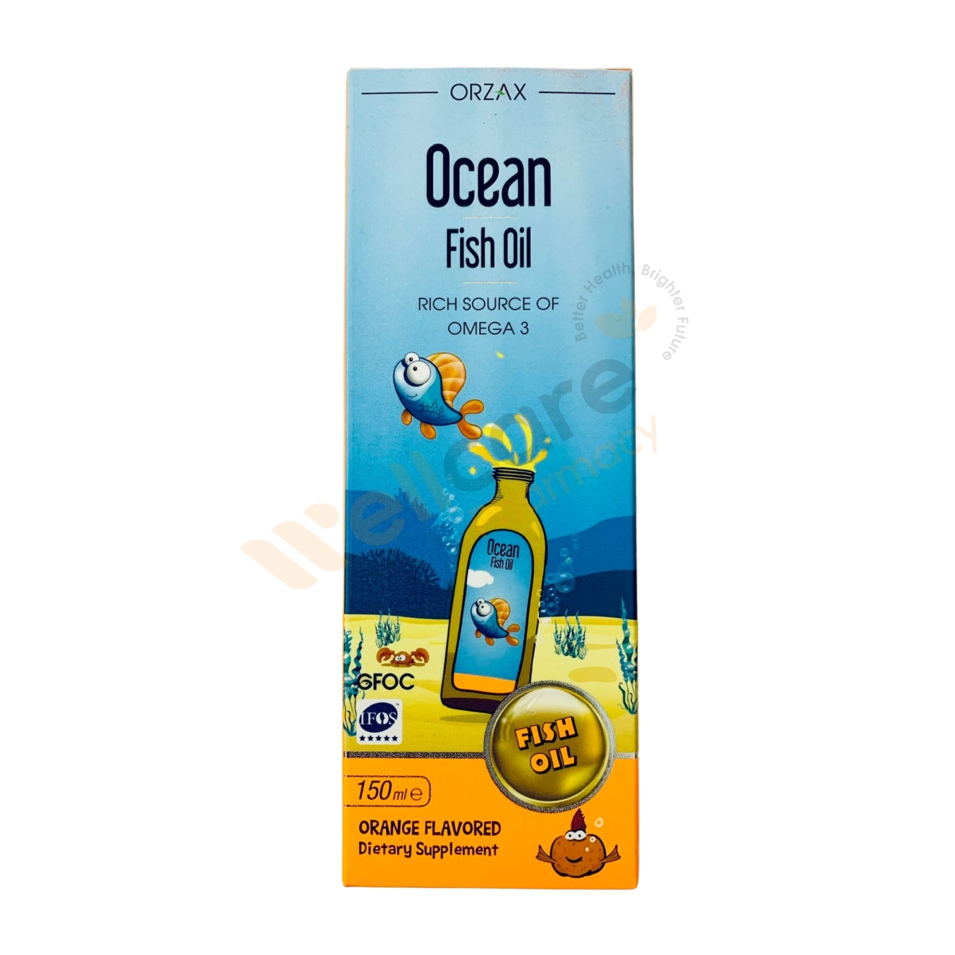 OCEAN FISH OIL ORANGE FLVORED hỗ trợ phát triển trí não và thị giác của trẻ - Chai 150ml - Ảnh 4