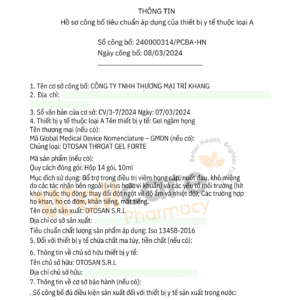 giấy công bố sản phẩm